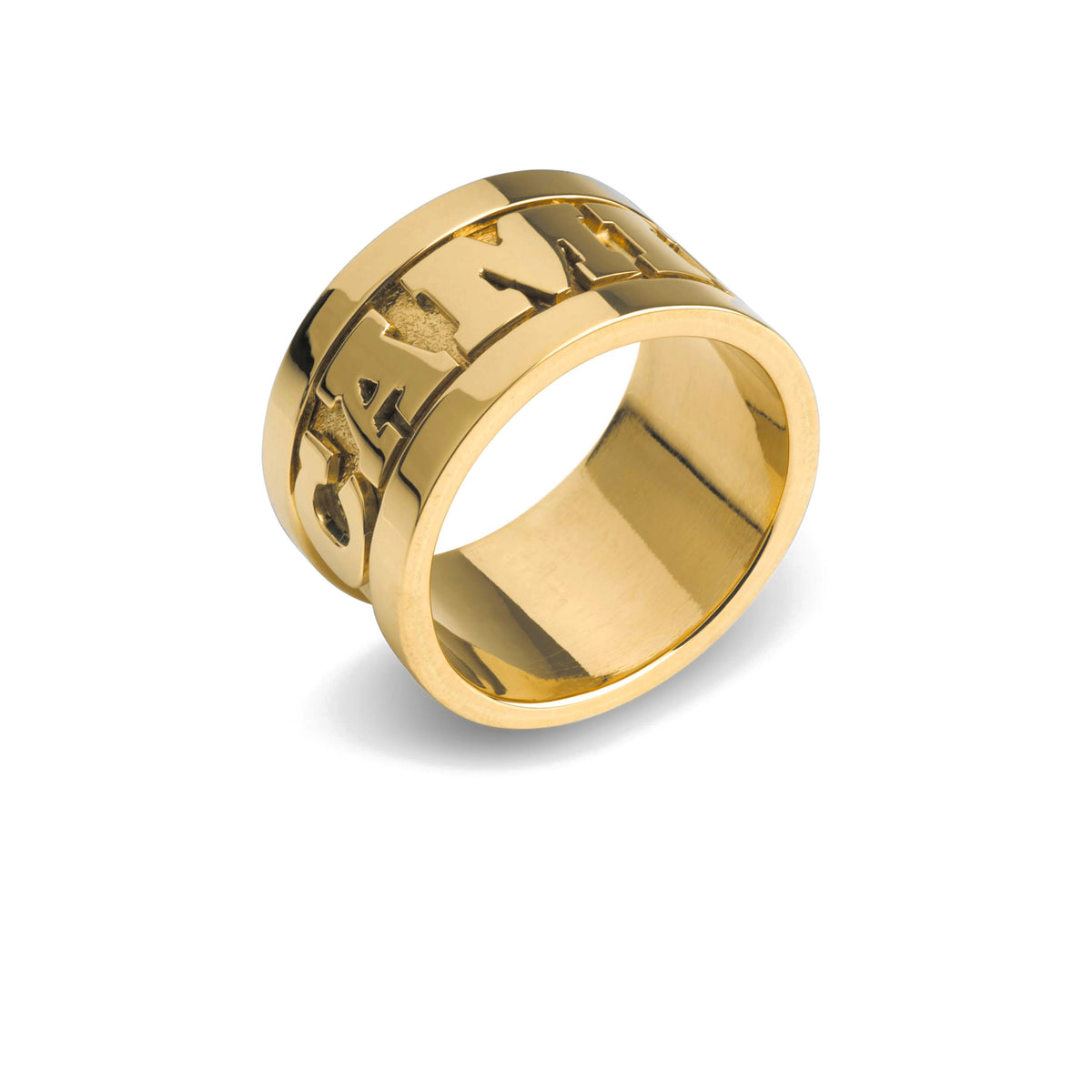 Ring i 14 karat guld med briljanter ur serien Nomine, handgjord av Rebecca Falck