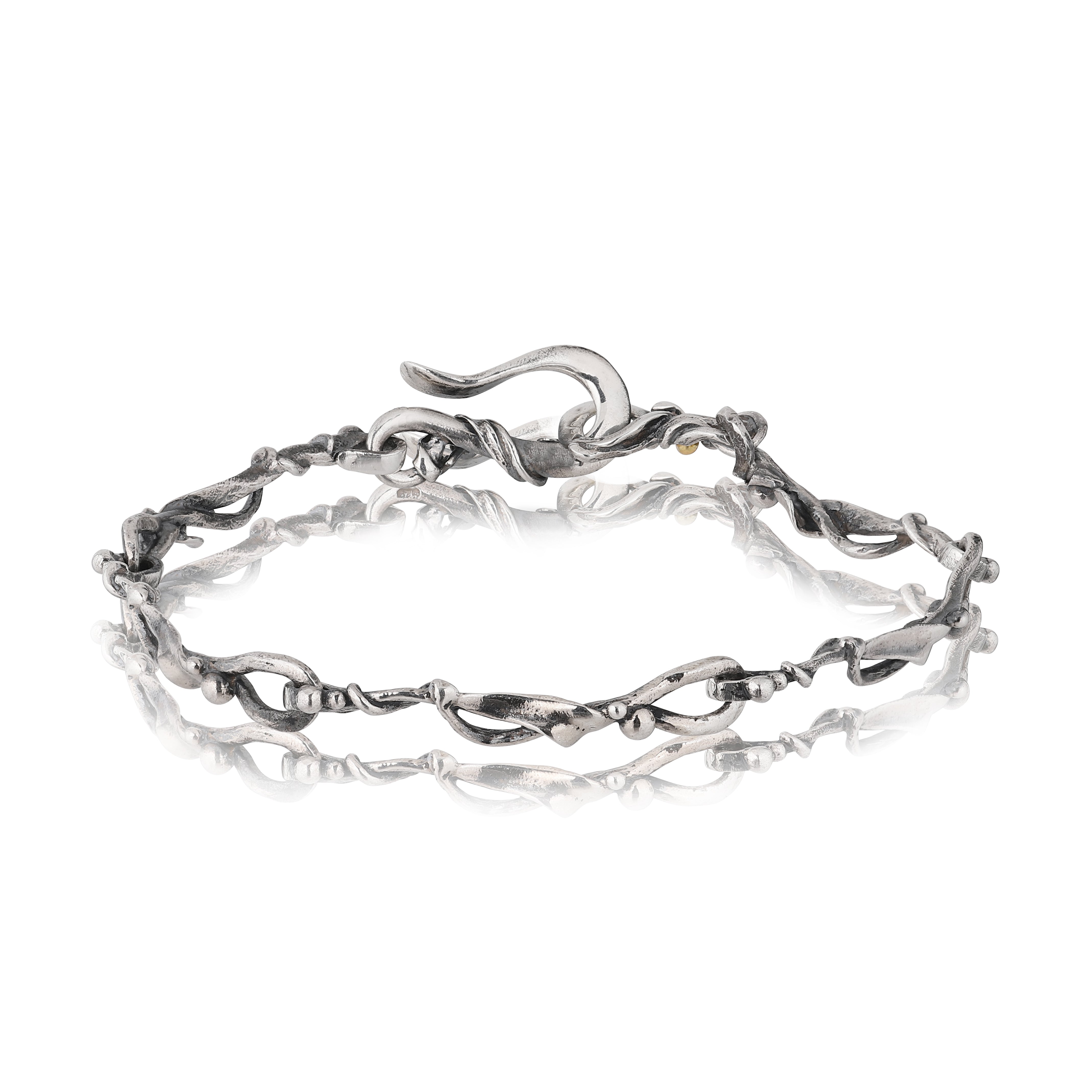 Kairy Fantasy organisk fantasifuldt sølv armbånd.