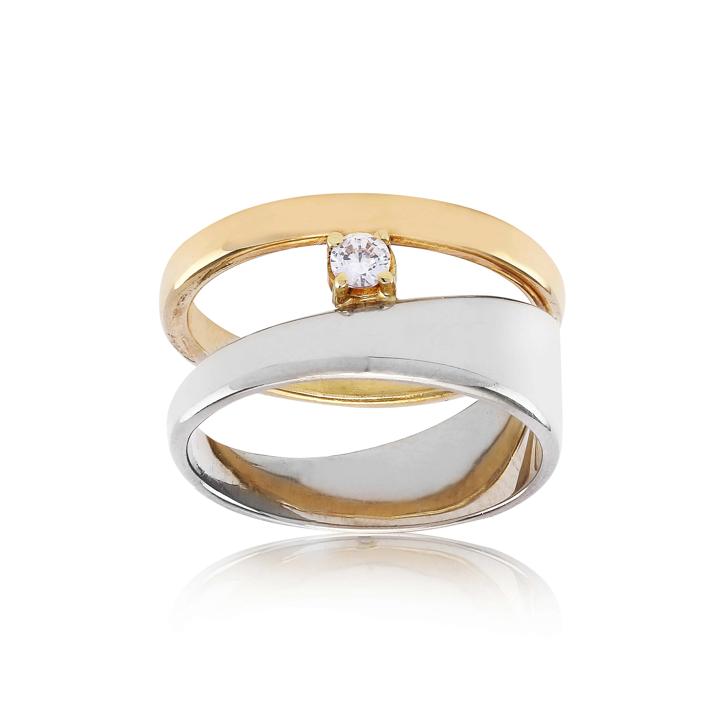 Sirius Elegans tidsløs diamantring i guld og hvidguld.