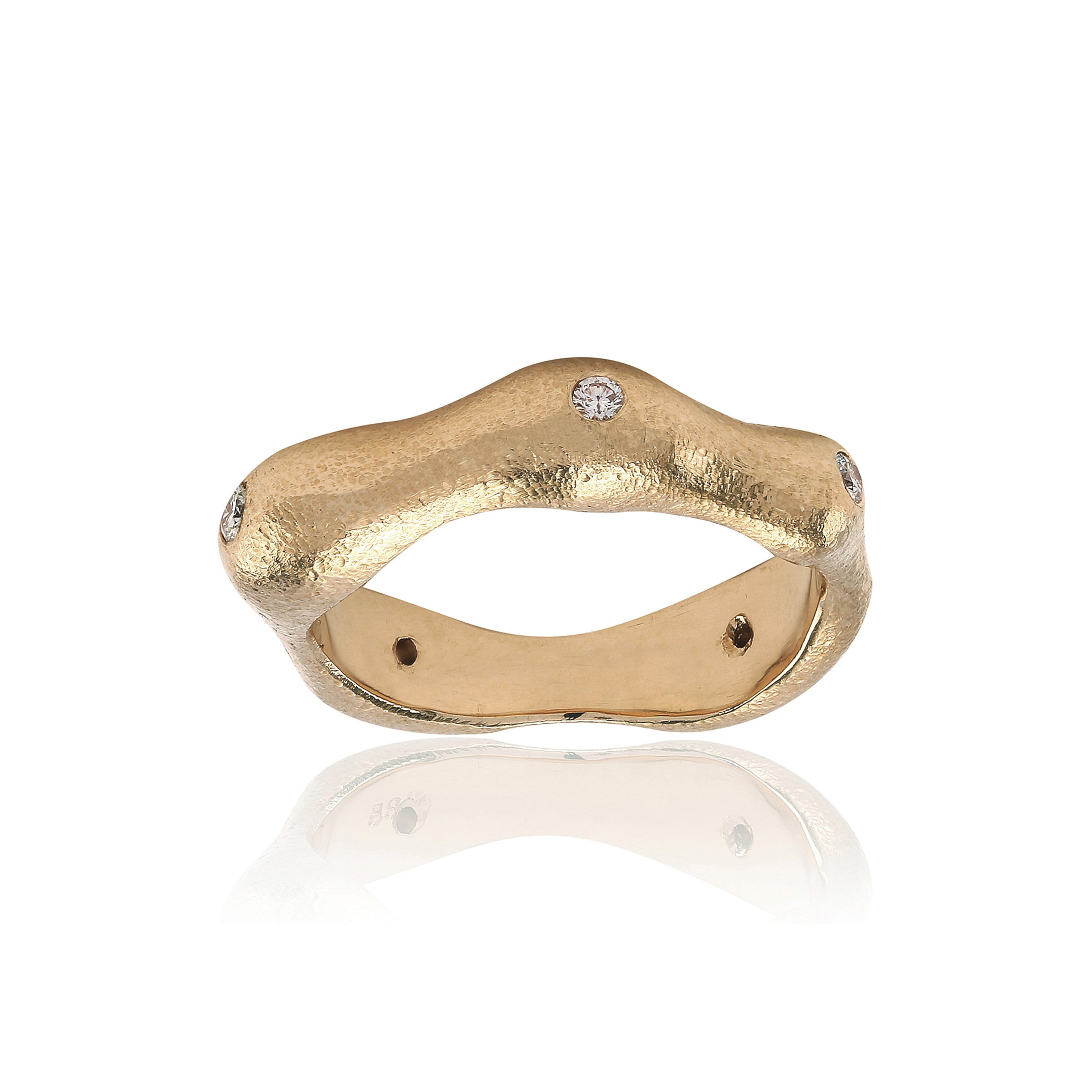 Molai Fantasy Særpreget guld ring med diamanter.