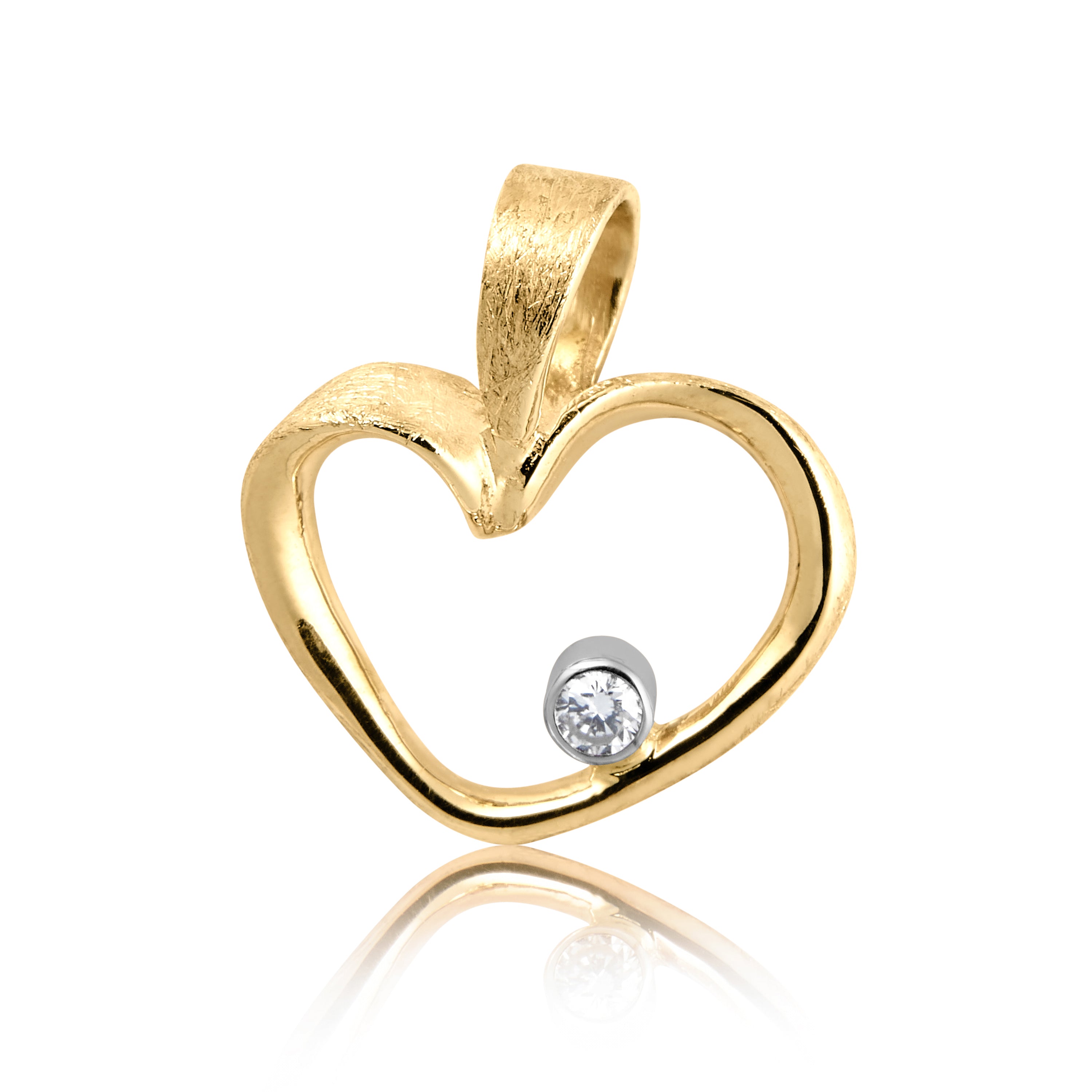 Nami Exquis eksklusiv guld vedhæng med en diamant.