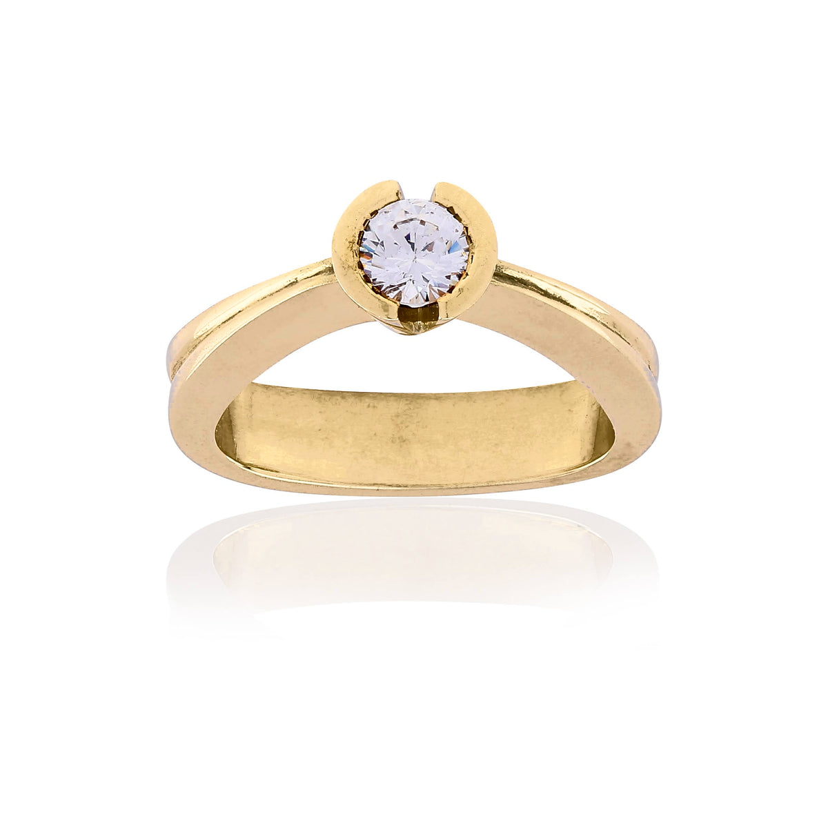 Guldring 14K/18K med diamant – Sirius Exquis