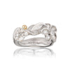 Kairy Fantasy Alluring silver ring with gold and diamond.