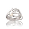 Kairy Vivere Alluring silver ring with gold.