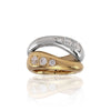 Molai Luxe gold ring with diamonds without side piece