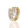 Brima Classic Exquisite gold and white gold ring with diamonds.