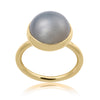 Obi Pur Stylish soft moonstone ring in gold 10 mm.