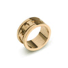 Nomine Elegans        udsøgt smuk guld ring 12 mm.