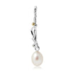 Kairy Fantasy Refined silver pendant with diamond, gold and pearl.
