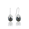 Molai Passion Refined white gold earrings with Tahitian pearls.