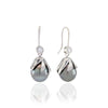 Yuuki Vivere Exquisite white gold earring with glasses. and Tahitian pearls