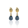 Molai Elegance Attractive gold earrings with drop-shaped stones.
