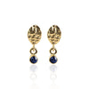 Molai Vivere Exquisite gold earrings with sapphire