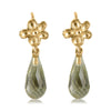 Kairy Petit Radiant earrings with a drop-shaped stone.