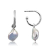 Hananko Mobile Beautiful silver earrings with pearls.