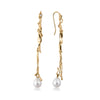 Kairy Elegance Exquisite gold earrings with pearls and brilliants.