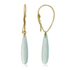 Kairy Mobile Refined gold earrings with drop-shaped stone.