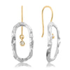 Iwa Exquis Exquisite silver/gold earrings with brilliants.